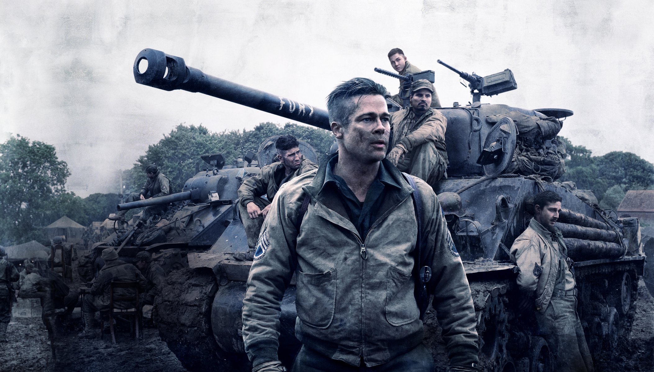 furia película película 2014 año brad pitt wardaddy logan lerman norman allison michael peña trini gordo garcía berntal grady travis shia labeouf columbia pictures sony pictures acción drama guerra hombres soldados tanque hd fondo de pantalla