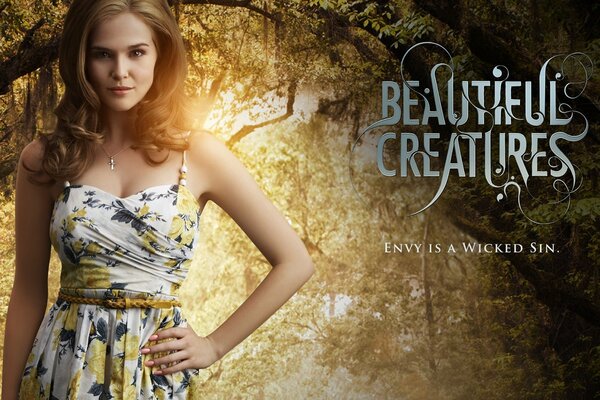 Zoe Deutsch en la portada de la película Lovely Creatures