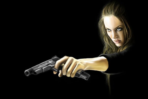 The girl with the gun from the movie