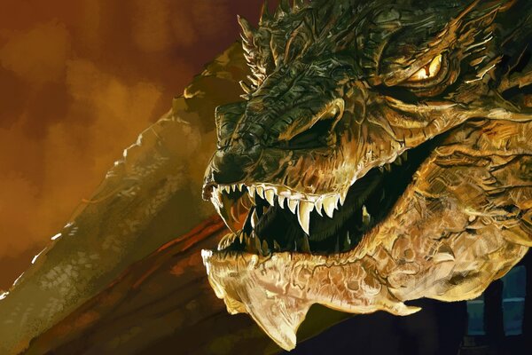 Dragon terrible effrayant en colère