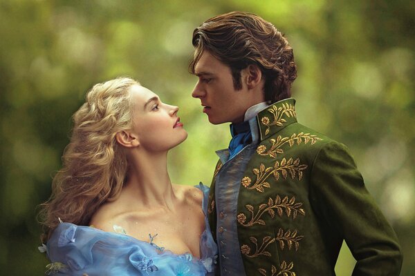 A shot from the movie about Cinderella and the charming prince