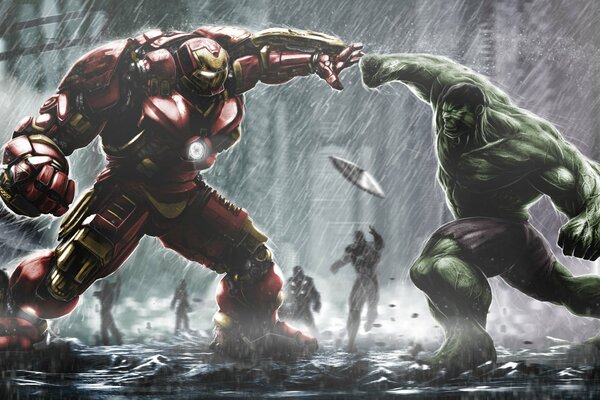 Banner de la película Iron Man y Hulk