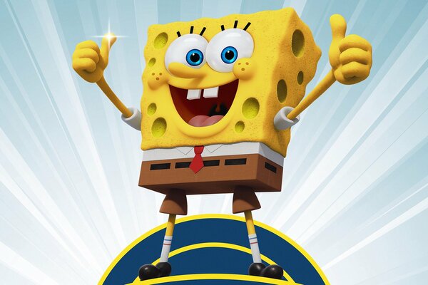 Gioioso SpongeBob sorridente