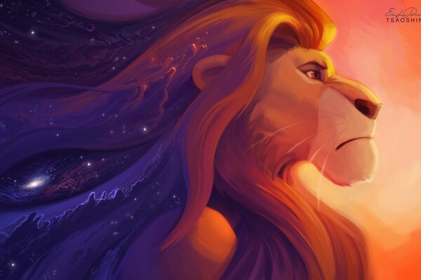 Der König der Löwen aus dem Cartoon-Profil