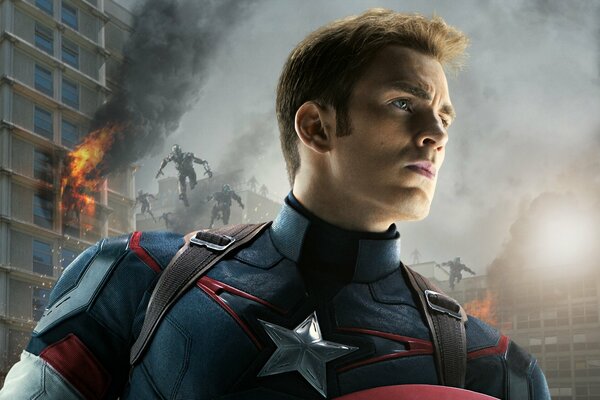 Captain America super-héros dans le film Avengers
