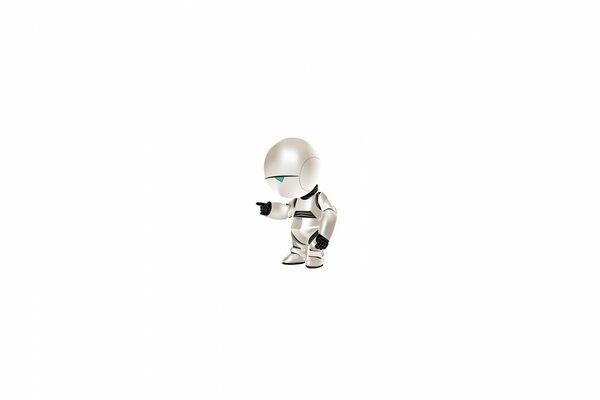 Robot Marvin on a white background