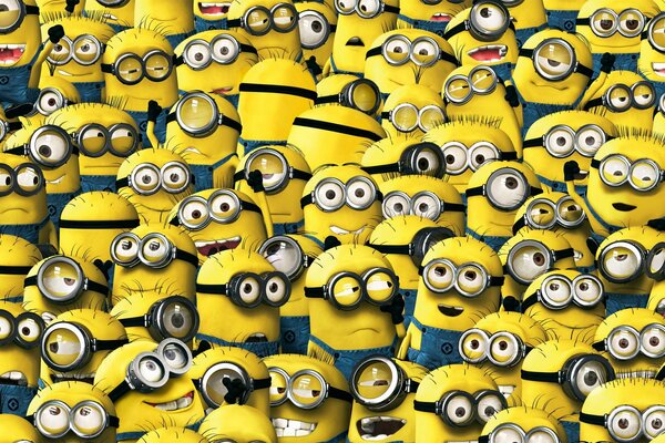 A crowd of minions from Despicable Me