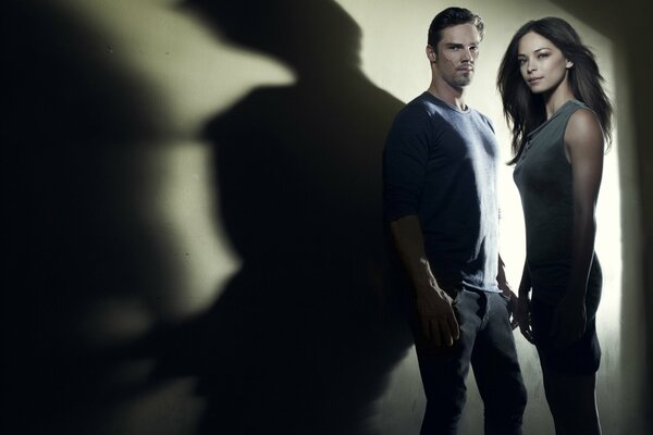 Actors Jay Ryan and Kristin Crook in the TV series Beauty and the Beast 