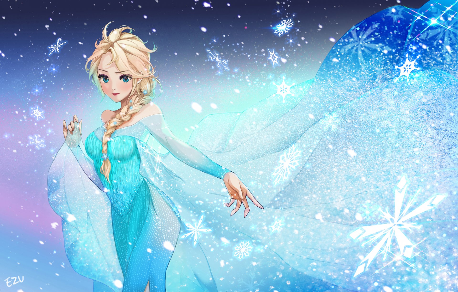 frozen disney elsa girl snowflakes dre