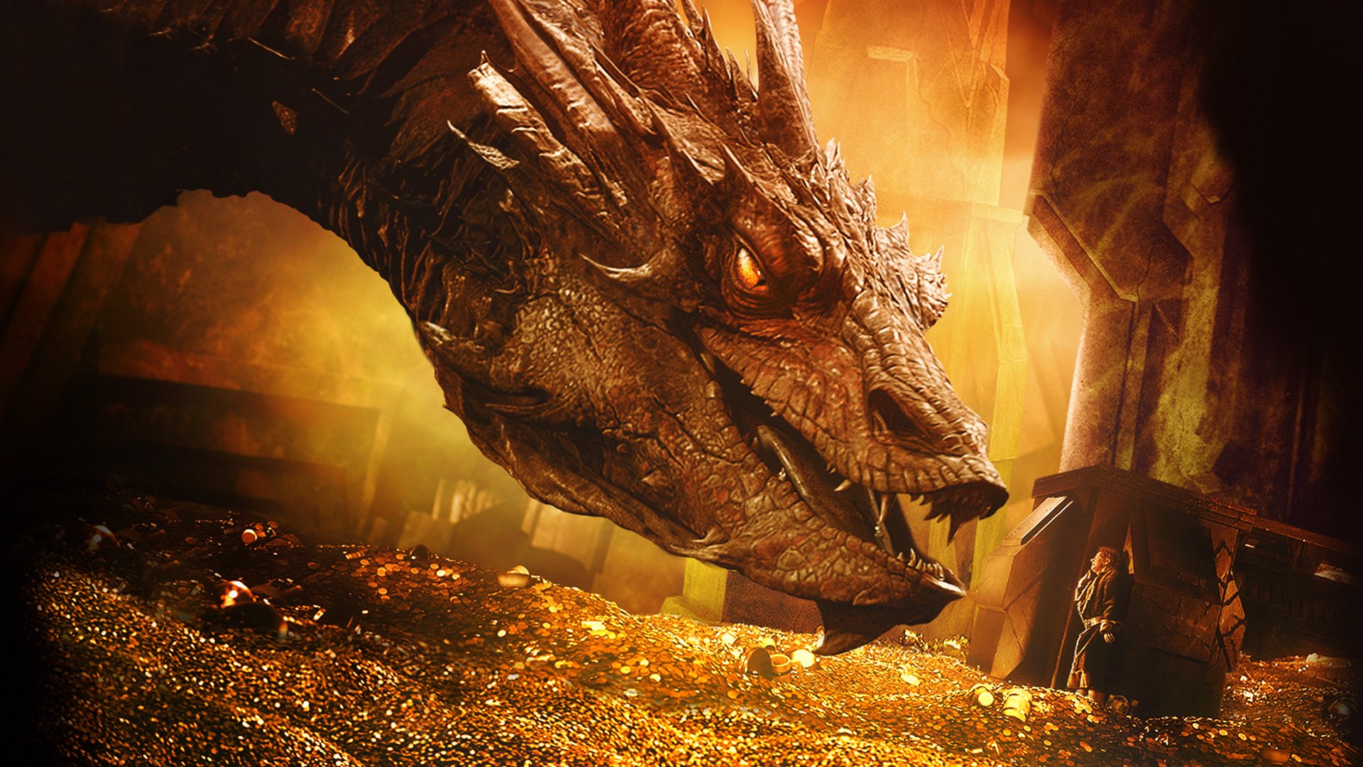 the hobbit: the desolation of smaug smaug dragon gold