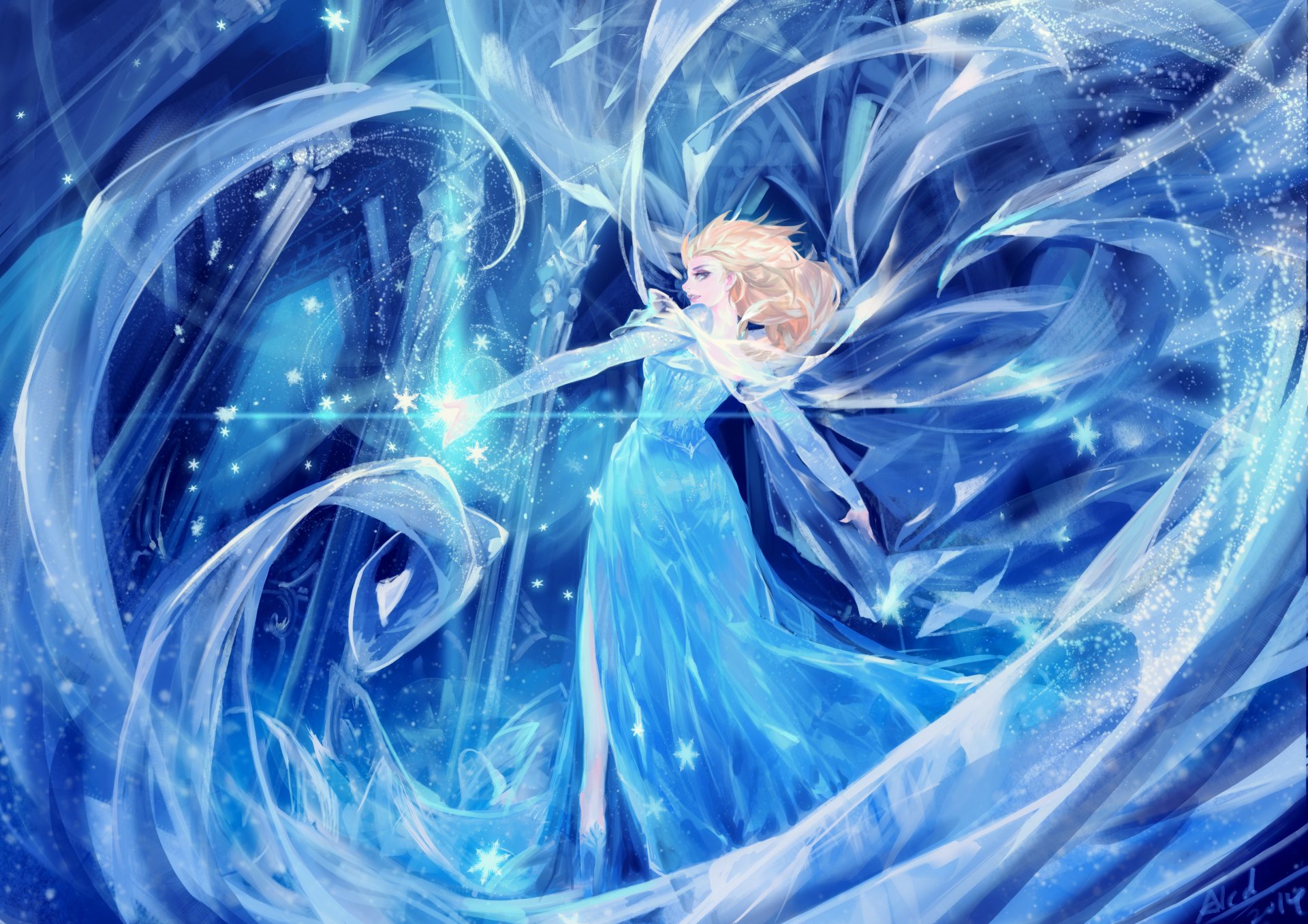 art alcd frozen disney elsa girl cold