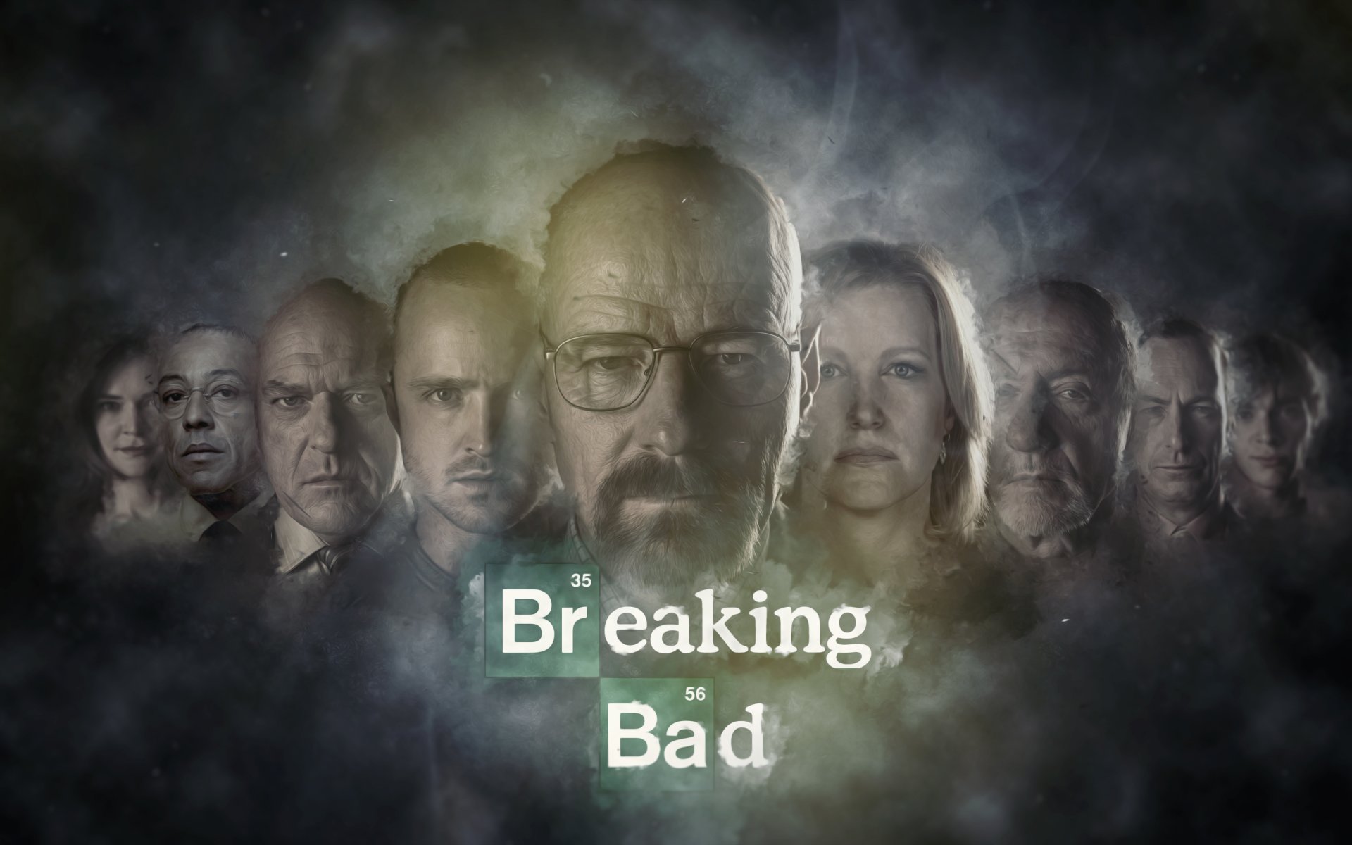 in all serious breaking bad amc tv series bryan cranston walter white anna gunn skyler white aaron paul jesse pinkman rj mitt walter white jr . dean norris hank schrader betsy brandt marie schrader giancarlo esposito gustavo gus fring