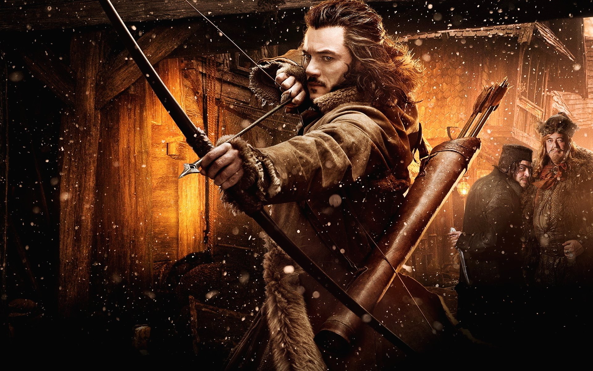 der hobbit oder hin und her der hobbit: smog-ödland esgaroth seestadt luke evans bard archer bogen pfeil oder hin und her hobbit: smaug-ödland esgaroth seestadt bogen pfeile