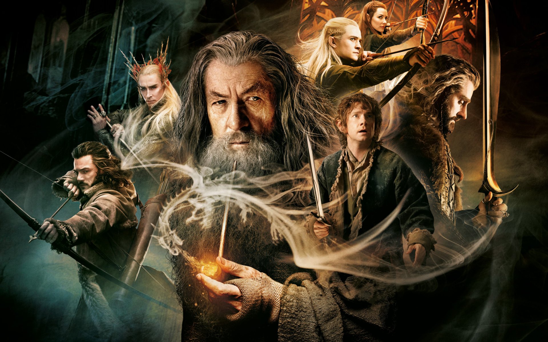 le hobbit: smaug wasteland le hobbit: smaug wasteland luke evans evangeline lilly ian mckellen ian mckellen richard armitage richard armitage lee pace pace orlando bloom