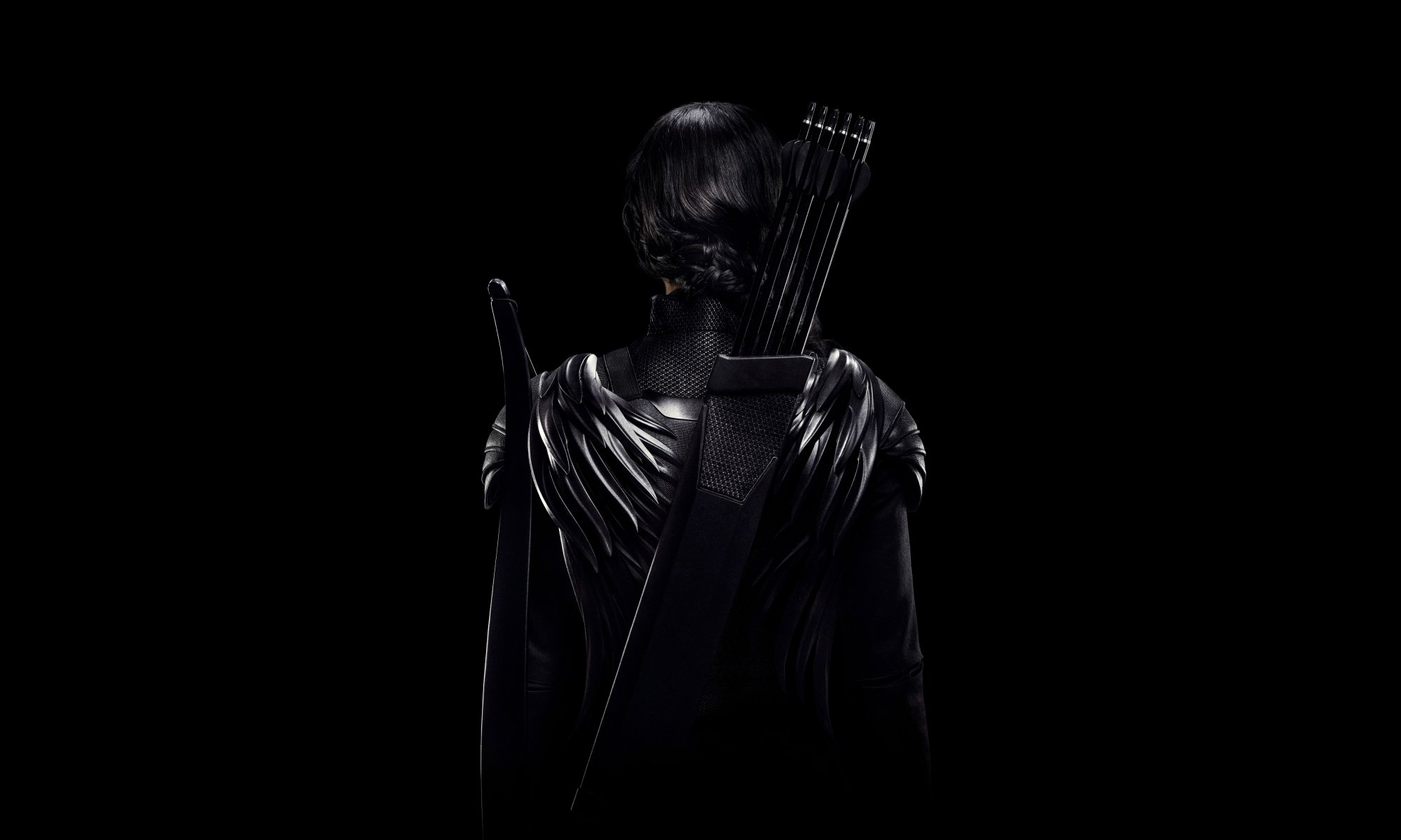 hunger games mockingjay-teil 1 film film 2014 jennifer lawrence katniss everdeen farbkraft lionsgate eone abenteuer sci-fi fantasy kämpfer mädchen schwarz rüstung waffe pfeil bogen bogenschießen schütze hd hintergrundbilder