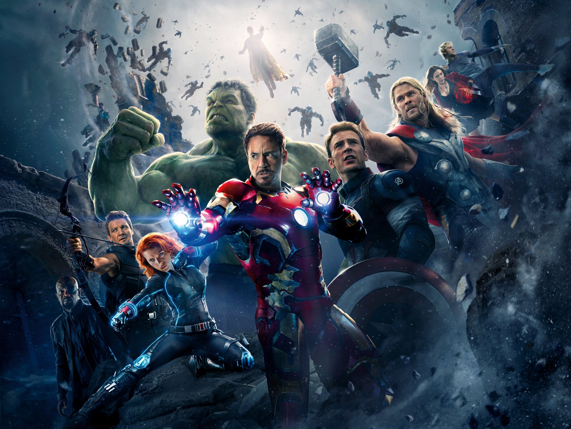 avengers age ultron avengers 2 movie movie 2015 james spader ultron Scarlett Johansson black widow Robert downey Jr. Iron man Chris Evans Captain america Chris hemsworth thor mark Ruffalo denote hulk smash jeremy renner hawkeye