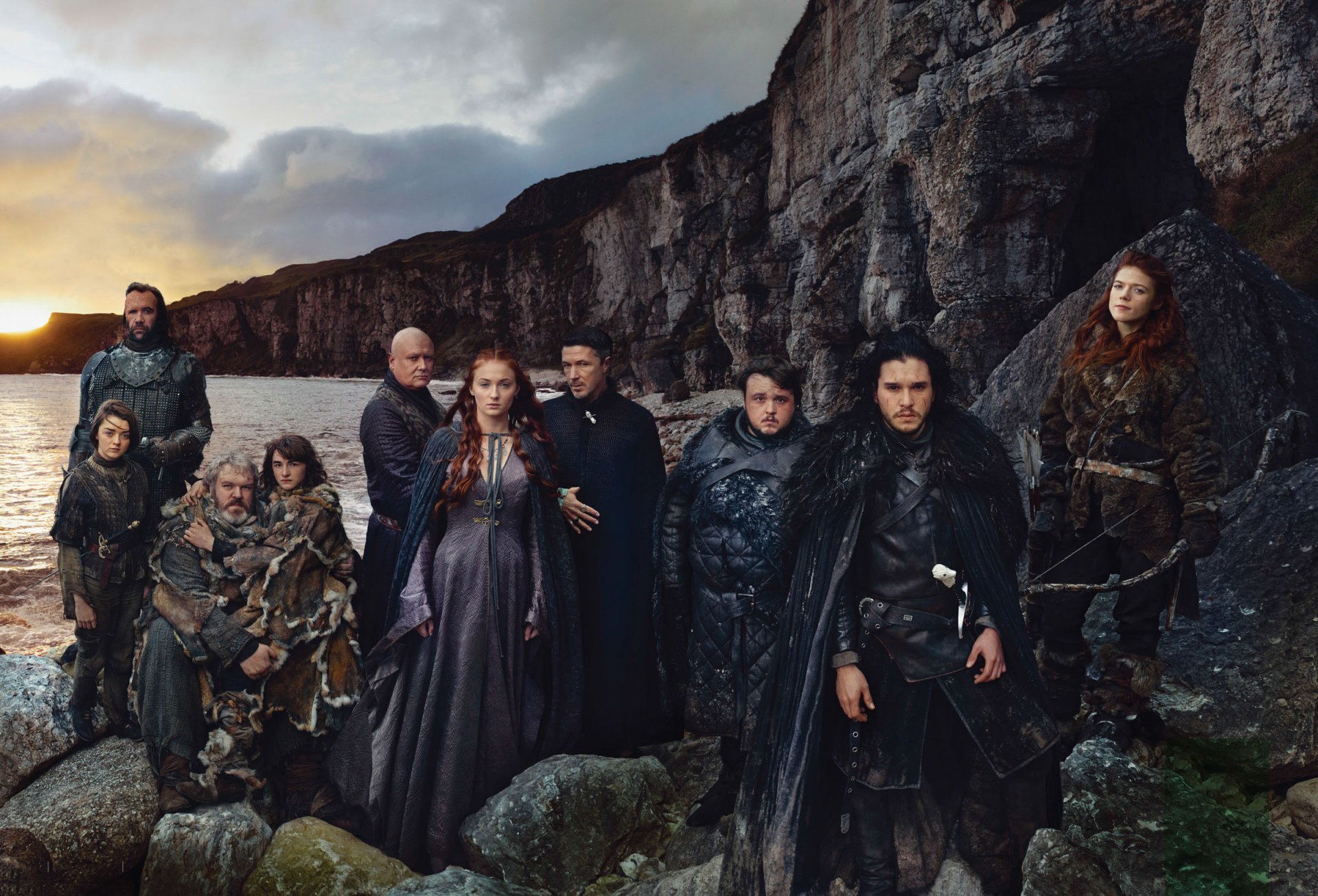 game ton game of thrones kit harrington sophie turner maisie williams gillen conlet hill isaac hempstead wright rory mccann rose leslie john bradley christian naim