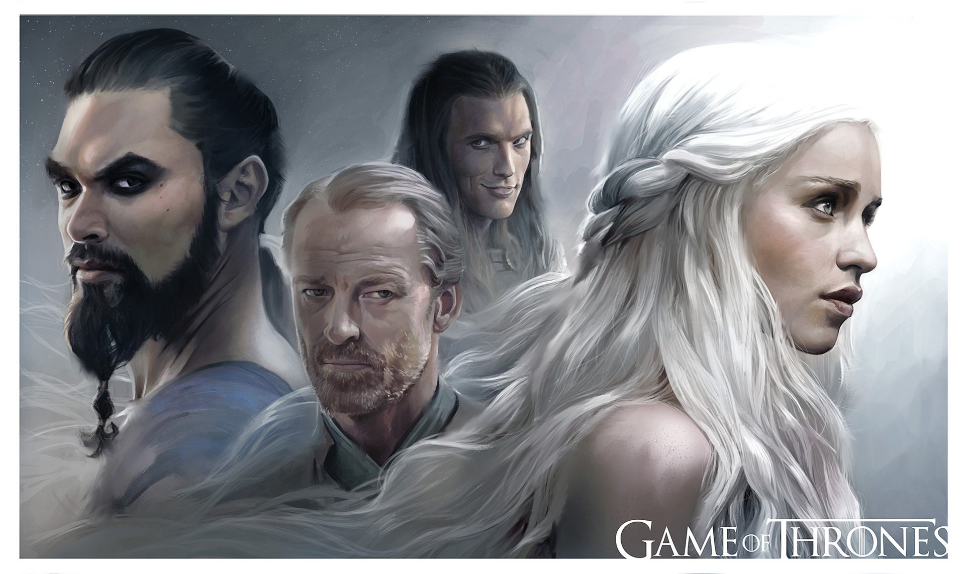 game of thrones hbo série télévisée emilia clarke daenerys targaryen hal drogo jason momoa jorah mormont