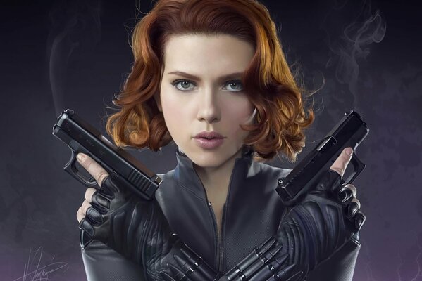 Scarlett Johansson as the Black Widow