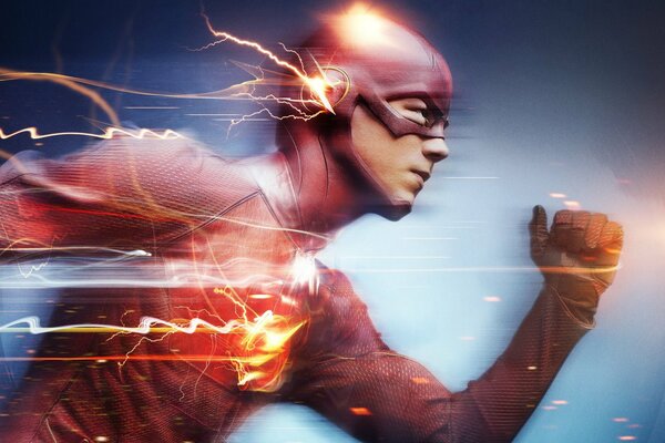 Immagine fantasy dell eroe dei comici flash