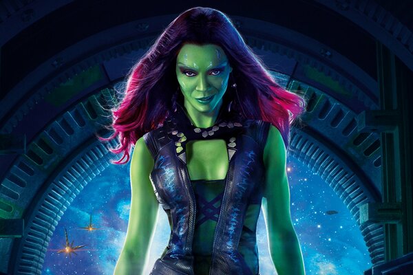 Gamora du film fantastique les Gardiens de la galaxie