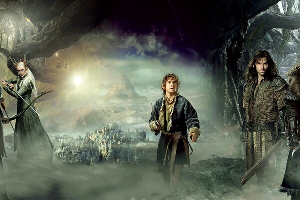 Personajes del Hobbit: Bilbo, enanos y elfos