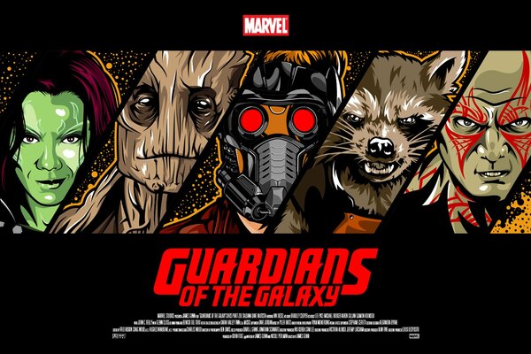 The characters of the movie Guardians of the Galaxy