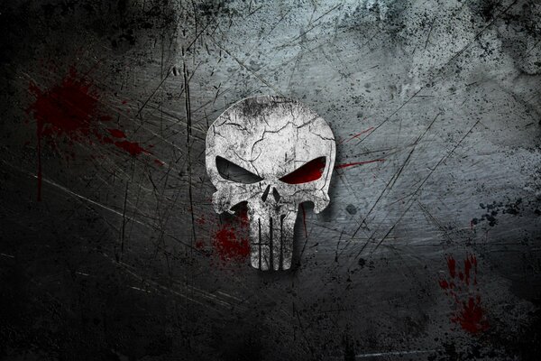 Emblema del Punisher cráneo sangriento