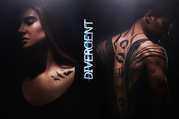 Tattoos aus dem Film divergent tris und theo