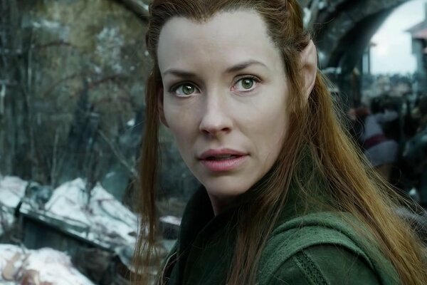 La chica elfo de la película el Hobbit 3