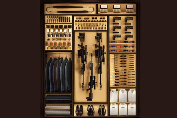 Un set completo di agente dal film d azione Kingsman .