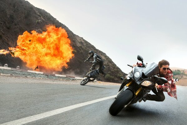 A shot from the movie mission impossible