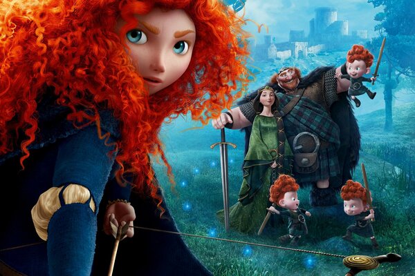 Prinzessin Merida und ihre Familie aus dem Zeichentrickfilm «Brave Heart»