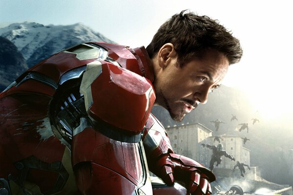 Downey Jr. disfrazado de Iron Man