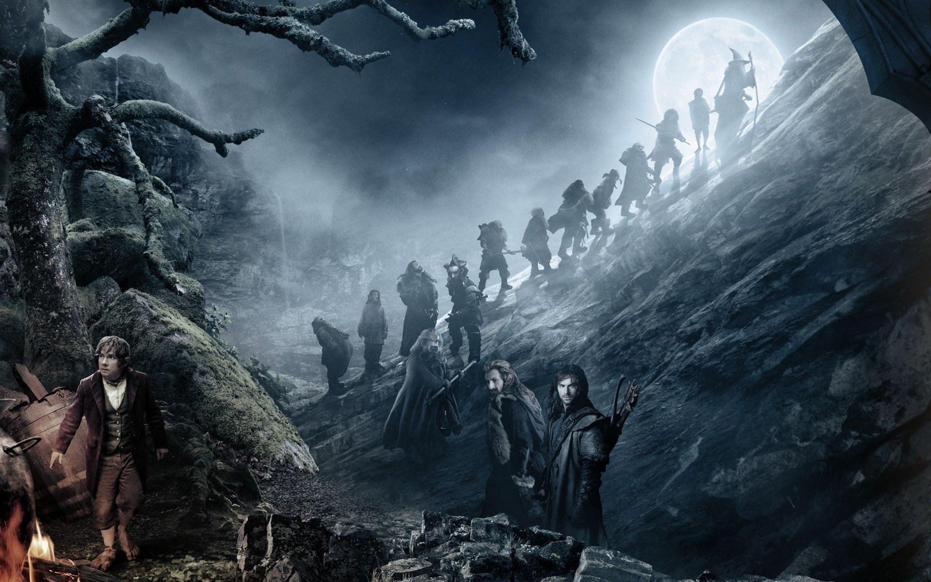 le hobbit voyage inattendu gandalf bilbo thorin fili kili nains