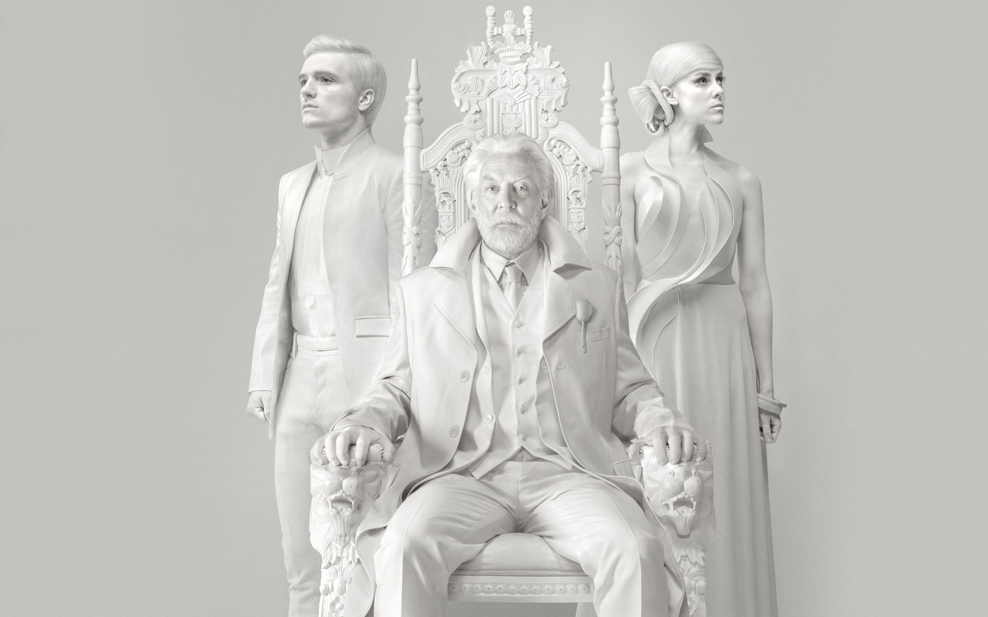 hunger games : mockingjay hunger games mockingjay josh hutcherson donald sutherland jena malone hunger games eichelhäher thron