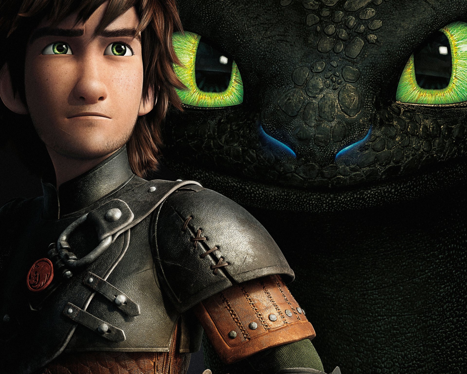 how to train your dragon 2 movie film 2014 dreamworks animation action adventure comedy family fantasy jay baruchel hiccup viking dragon toothless green eyes armor helmet mask boy dark backround wallpaper