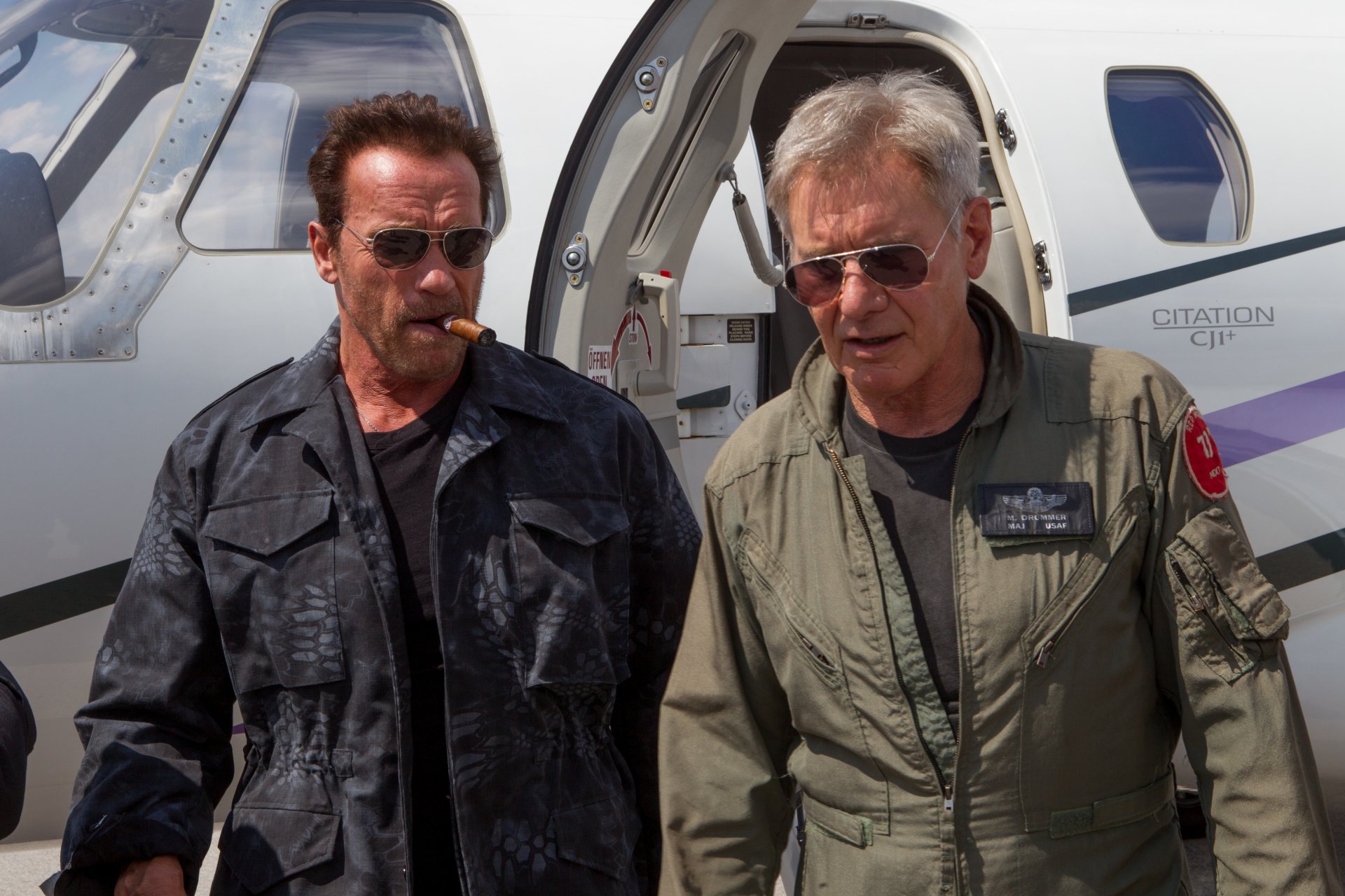 the expendables 3 arnold schwarzenegger trench harrison ford harrison ford max drummer