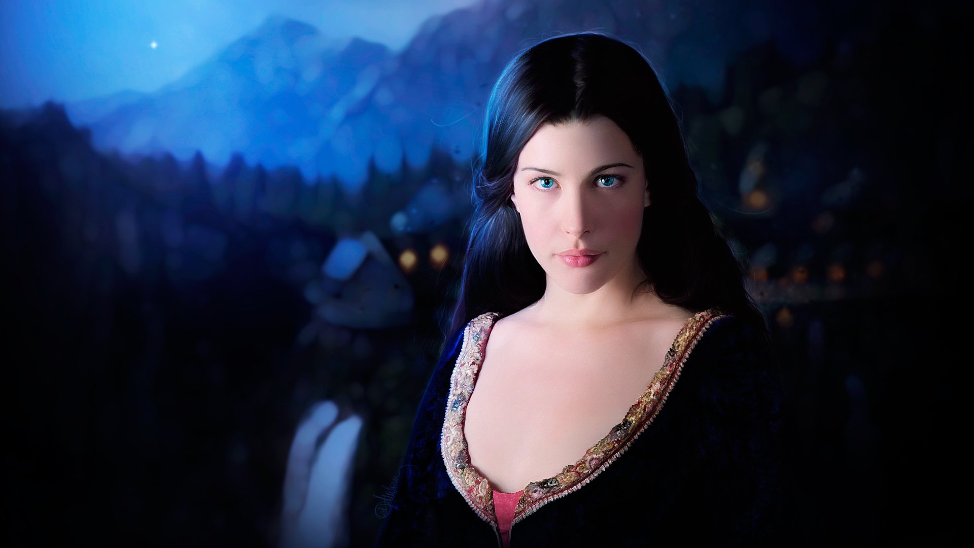 arwen liv tyler herr der ringe elfe mädchen nacht