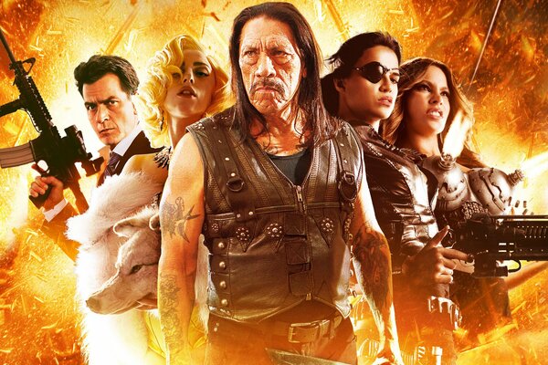 Poster of the movie machete kills .