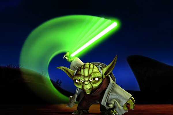 La espada del maestro Yoda de Star Wars