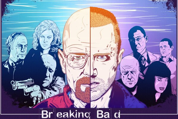 Un bel poster per la serie Breaking Bad su Walter White