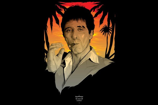 Tony Montana con la cicatrice