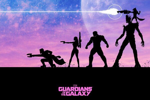 Graphic art guardians of the galaxy