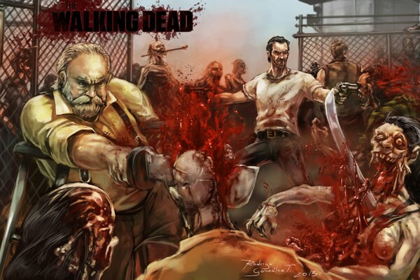 Zombie art, bloodshed, slaughter