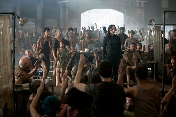 A frame from the movie the Hunger Games