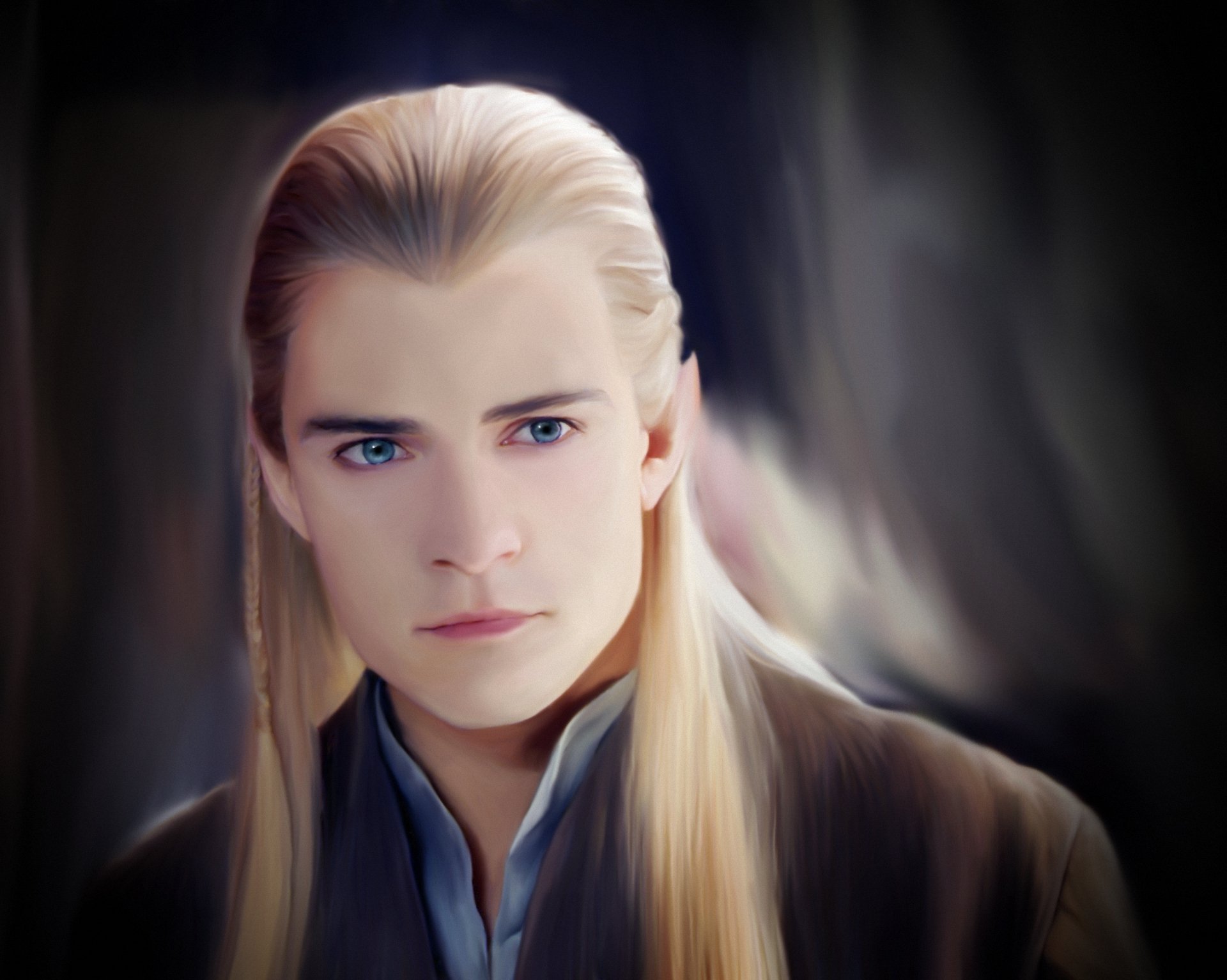 arte el señor de los anillos elfo legolas orlando bloom cara