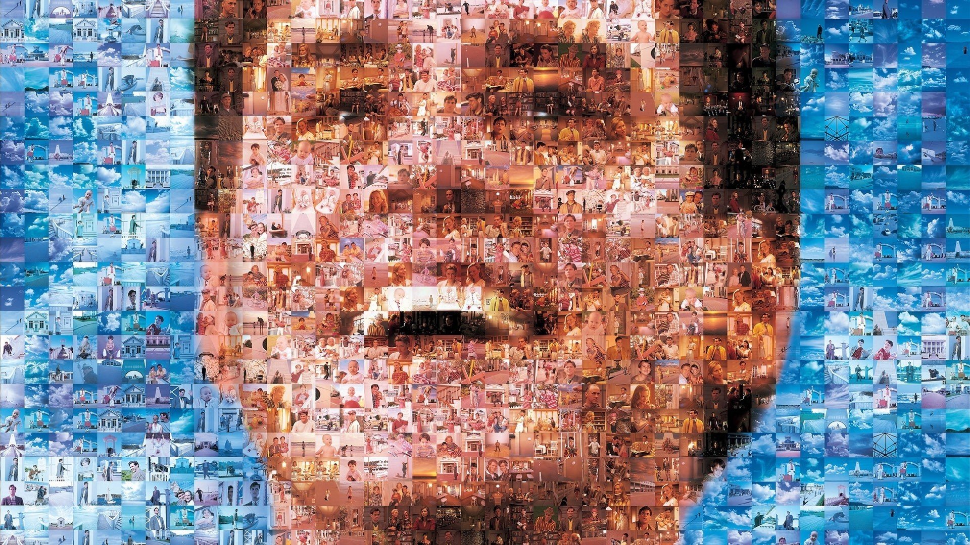 jim carrey arbeit porträt truman smile show mosaik screenshots szenen