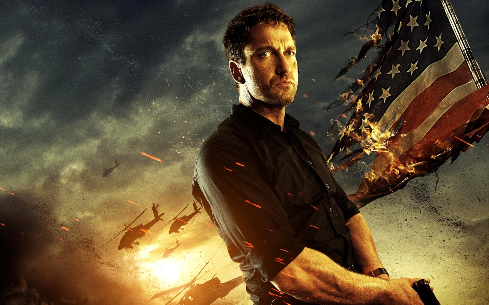 olympus has fallen gerard butler flag