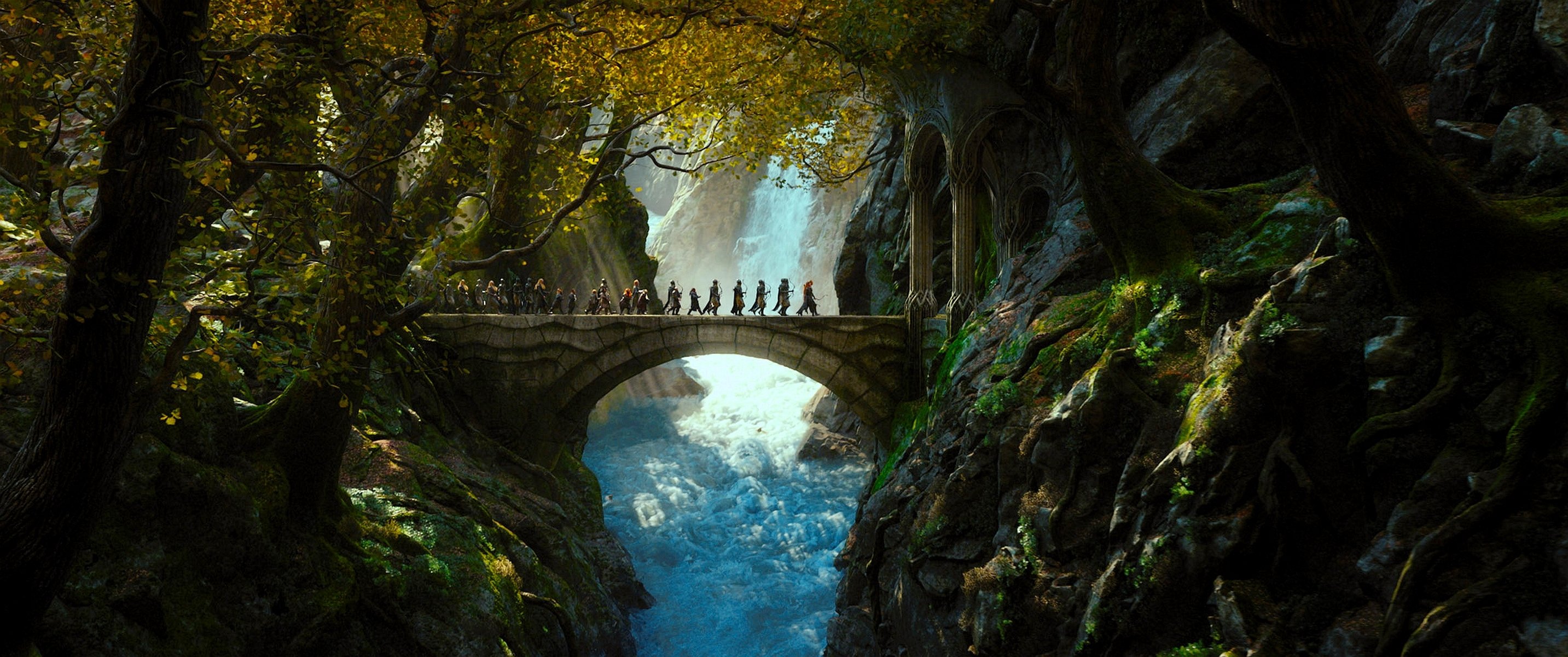 hobbit lub tam iz powrotem hobbit: pustkowie smogu mirkwood elfy legolas tauriel krasnoludy bilbo lub tam iz powrotem hobbit: pustkowie smauga las mirkwood mroczne lasy oddział niewola